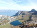 Le Sagistalsee avec le lac de Brienz en arri&egrave;re plan