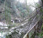 Gros d&eacute;g&acirc;ts sur le chemin